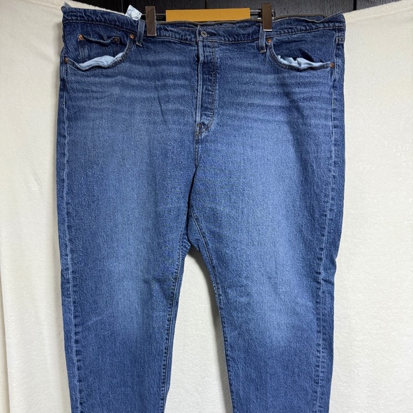 Levi 501 Women's Jeans 24W Original Fit Straight Leg - Worn in Indigo - Red Tab - Picture 1 of 10